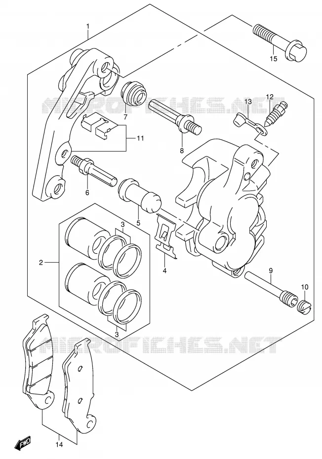 ETRIER DE FREIN AVANT Suzuki MOTO 400 DR-Z 2002  DR-Z400SK2(E2)