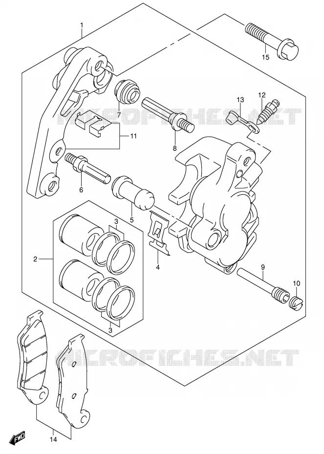 ETRIER DE FREIN AVANT Suzuki MOTO 400 DR-Z 2009  DR-Z400SK9(E2)