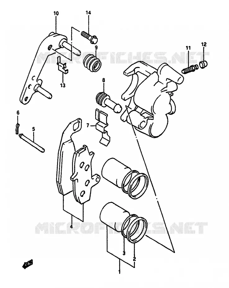 ETRIER DE FREIN AVANT Suzuki MOTO 650 DR 1991  DR650RSM(L/M)