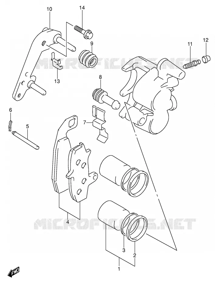 ETRIER DE FREIN AVANT Suzuki MOTO 650 DR 1994  DR650RSER(E4)