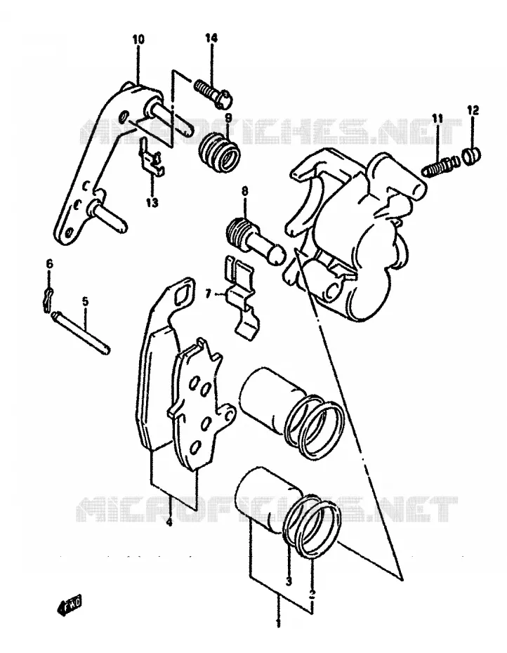 ETRIER DE FREIN AVANT Suzuki MOTO 650 DR 1994  DR650RUR(N/P/R)