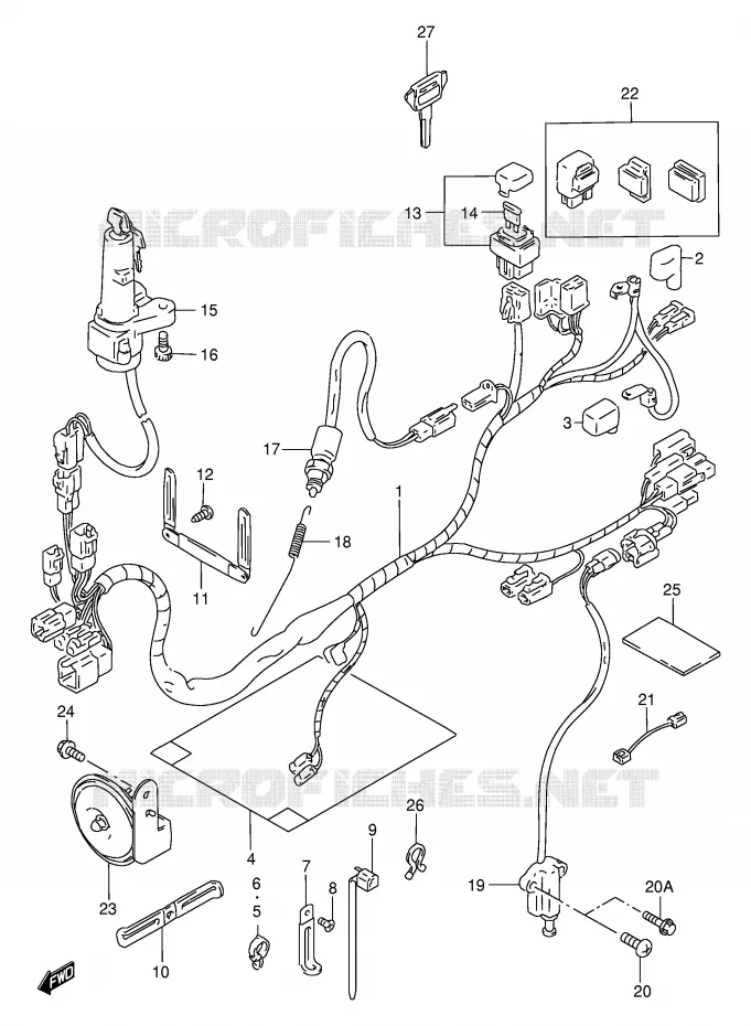FAISCEAU ELECTRIQUE Suzuki MOTO 200 DF 1998  DF200EW