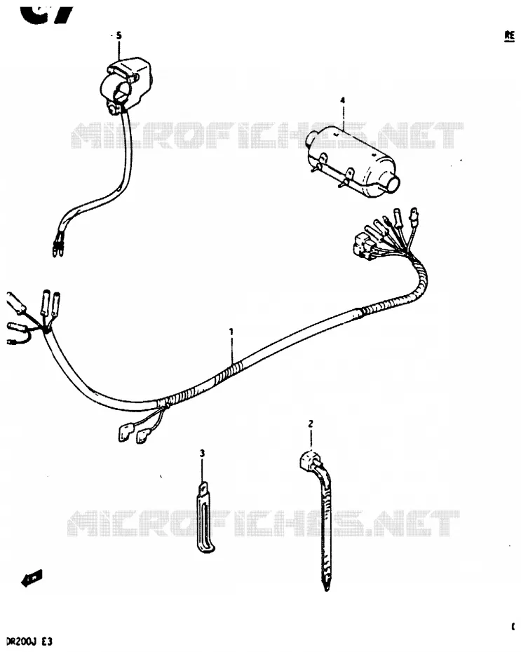 FAISCEAU ELECTRIQUE Suzuki MOTO 200 DR 1988  DR200J(G/H/J)