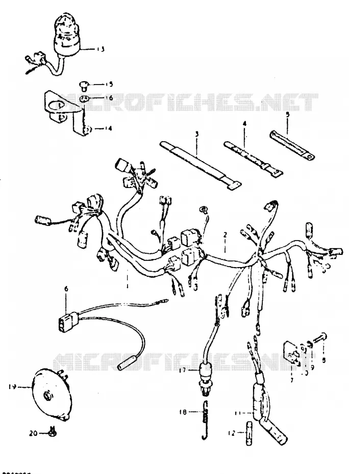 FAISCEAU ELECTRIQUE Suzuki MOTO 400 DR 1980  DR400ST(T/X)