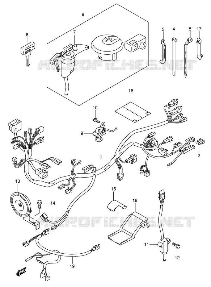 FAISCEAU ELECTRIQUE Suzuki MOTO 400 DR-Z 2000  DR-Z400SY(E2)