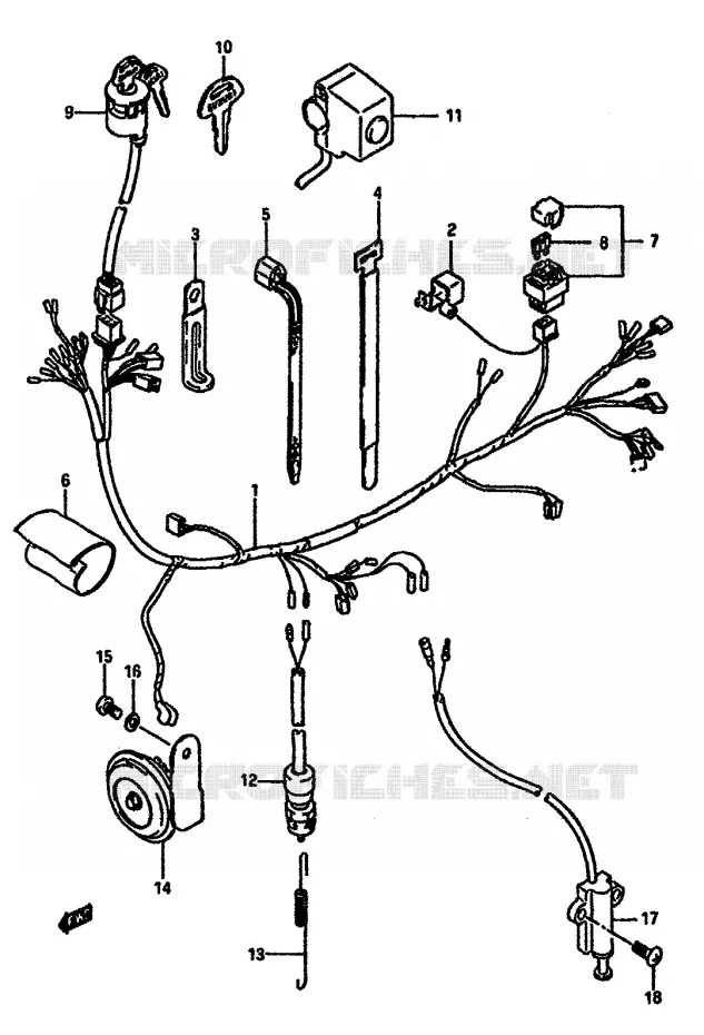 FAISCEAU ELECTRIQUE Suzuki MOTO 600 DR 1986  DR600SUG(E2)