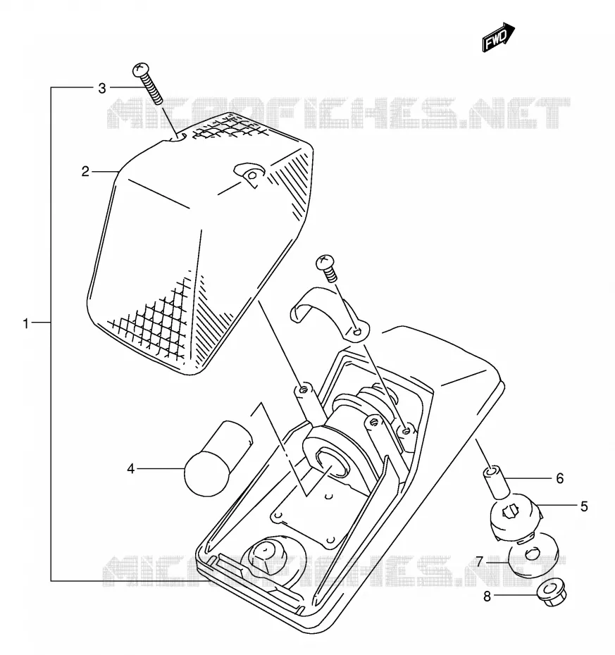 FEU ARRIERE Suzuki MOTO 350 DR 1995  DR350S(E1)