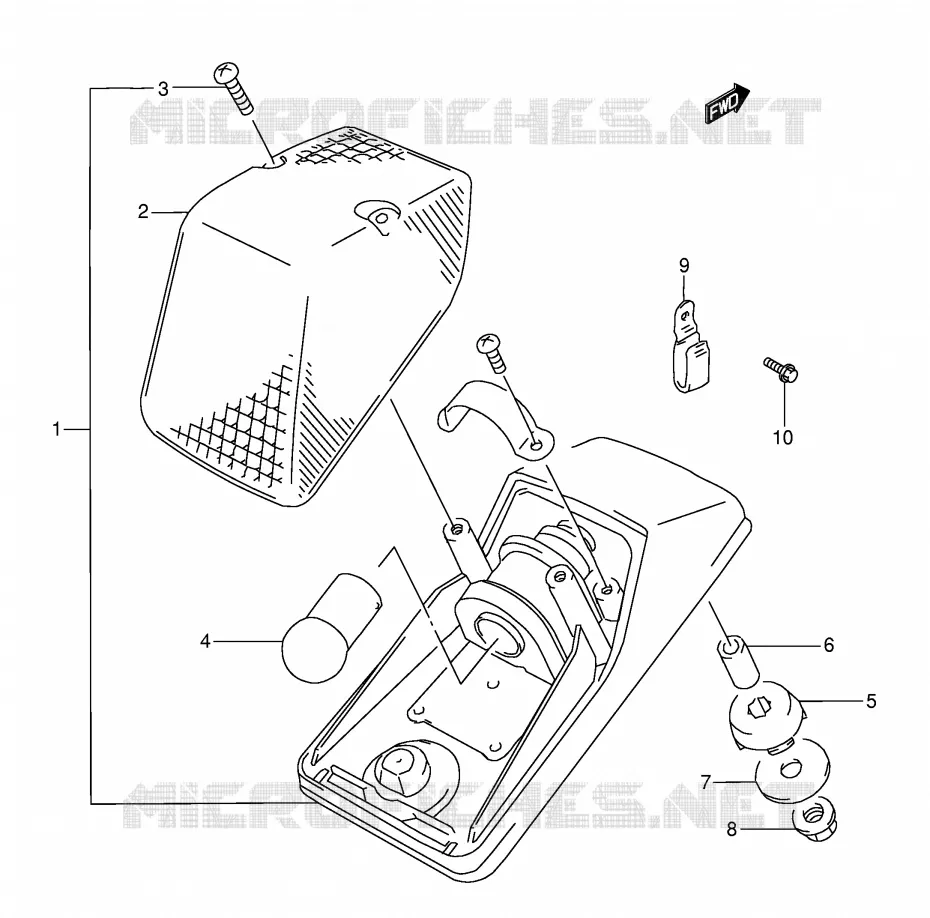 FEU ARRIERE Suzuki MOTO 350 DR 1996  DR350T(E3)