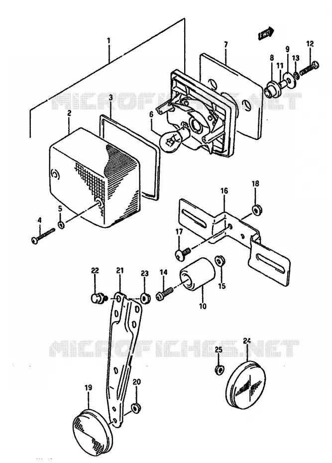FEU ARRIERE Suzuki MOTO 750 DR 1988  DR750SJ(J/K)