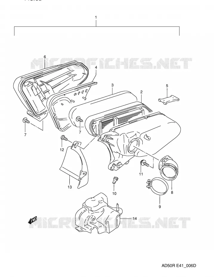FILTRE A AIR (MODELE M/MODELE R P9,E94) Suzuki SCOOTER 50 AD 1991  AD50WFM(E41)
