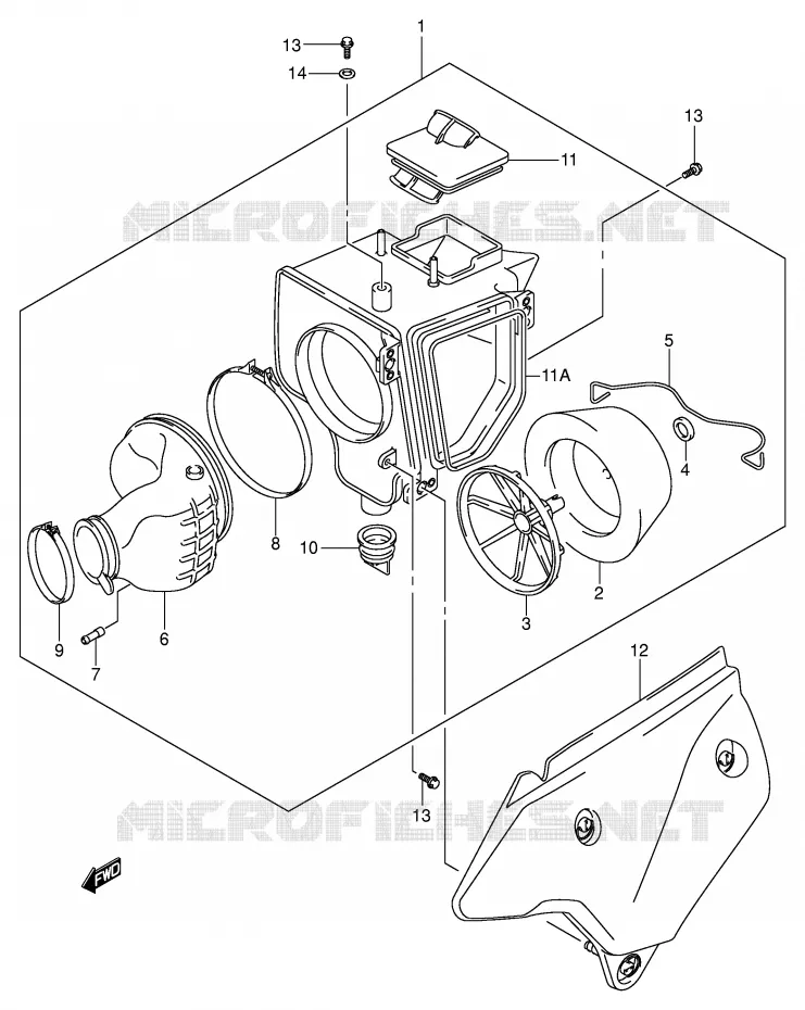 FILTRE A AIR Suzuki MOTO 400 DR-Z 2002  DR-Z400EK2(E1)