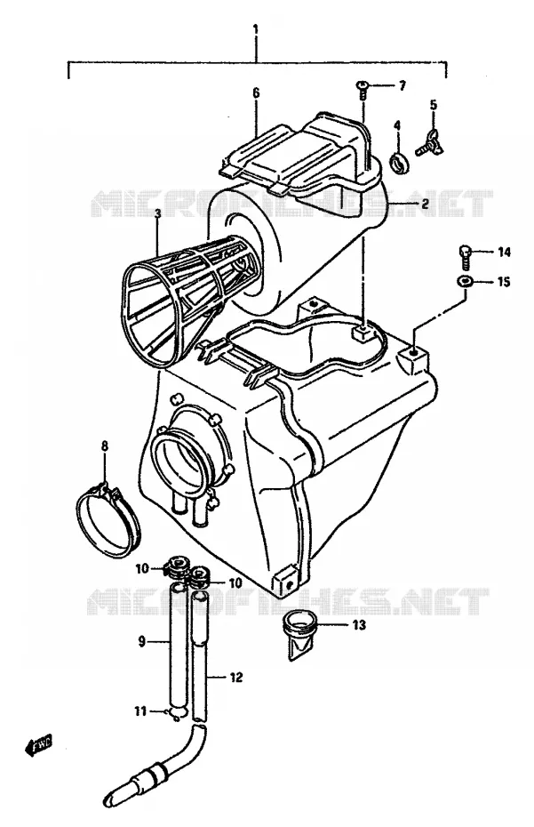 FILTRE A AIR Suzuki MOTO 600 DR 1986  DR600SUG(E2)