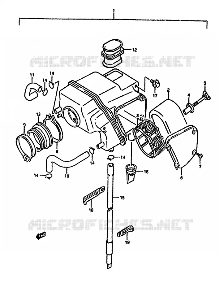 FILTRE A AIR Suzuki MOTO 650 DR 1994  DR650RUR(N/P/R)