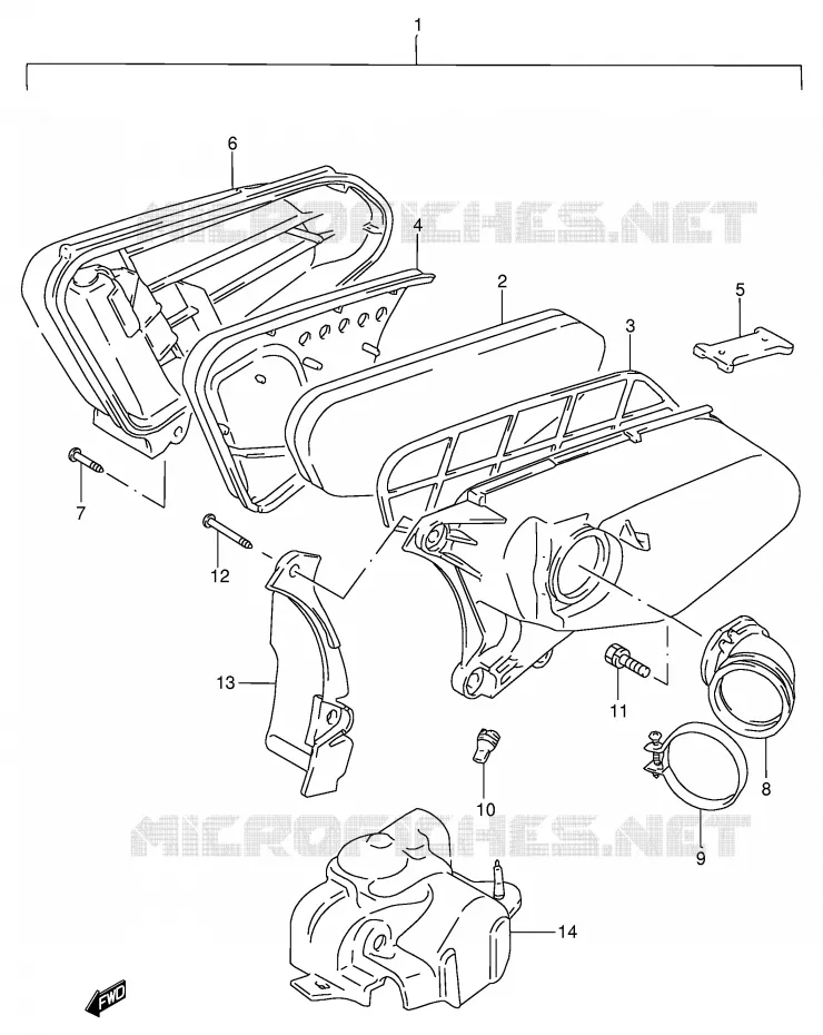 FILTRE A AIR Suzuki SCOOTER 100 ADDRESS 1999  AG100X(E71)