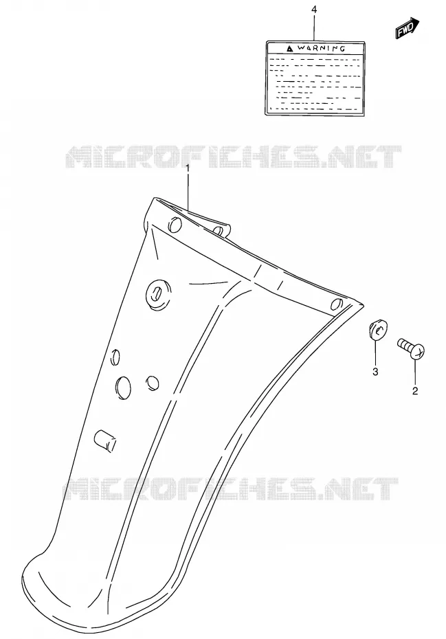 GARDE BOUE ARRIERE Suzuki SCOOTER 80 FB 1991  FB80M(E1)