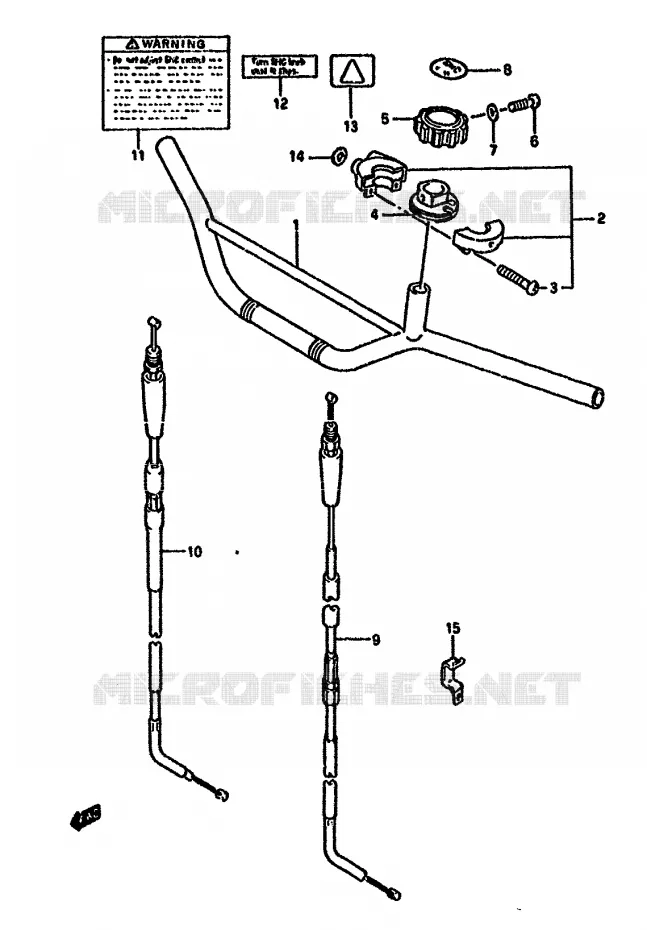 GUIDON (DR350SHN/SHP/SHR) Suzuki MOTO 350 DR 1993  DR350SP(L/M/N/P/R)