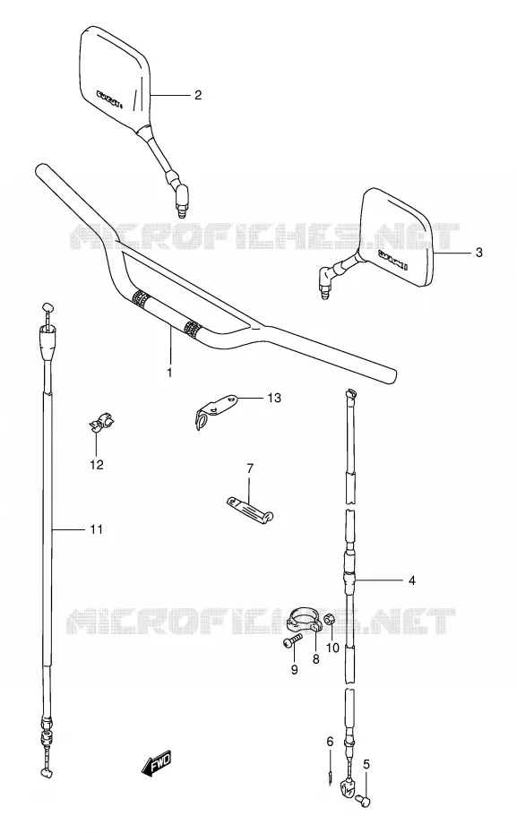 GUIDON Suzuki MOTO 125 DR 2000  DR125SEY(E4)