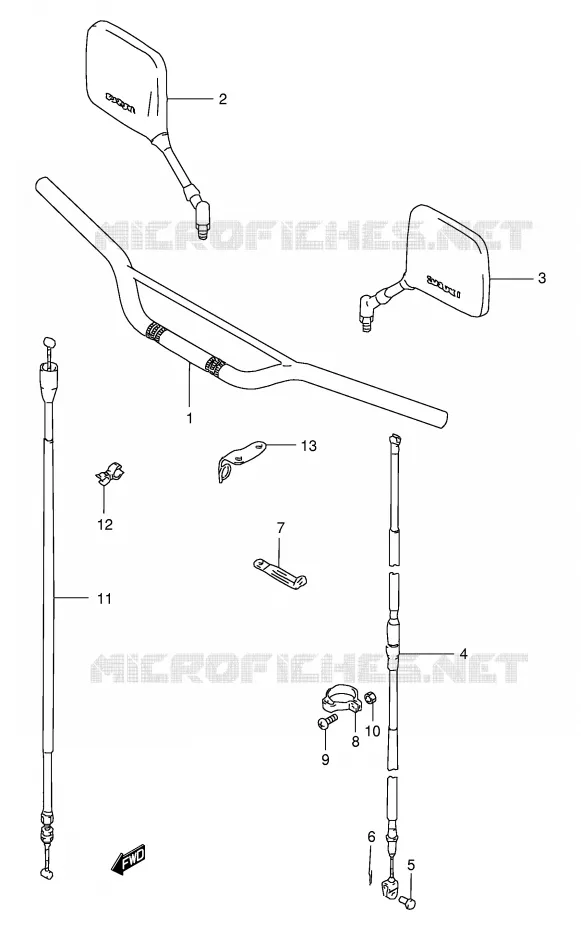 GUIDON Suzuki MOTO 200 DR 1997  DR200SEV(E24)