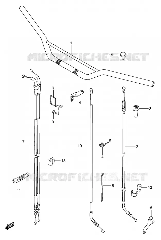 GUIDON Suzuki MOTO 350 DR 1992  DR350N(E1)