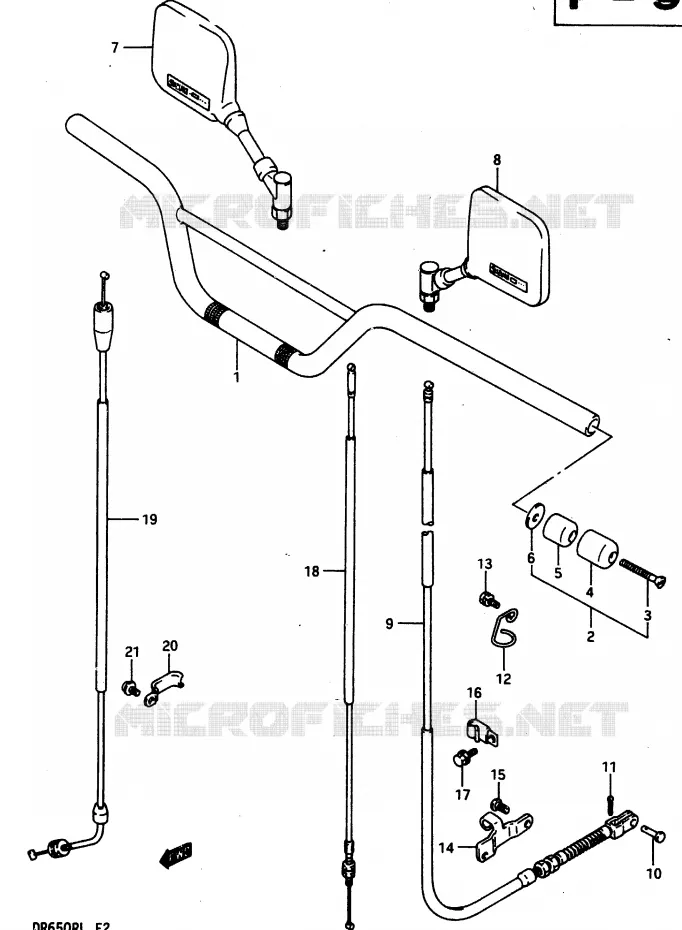 GUIDON Suzuki MOTO 650 DR 1990  DR650RUL(L)