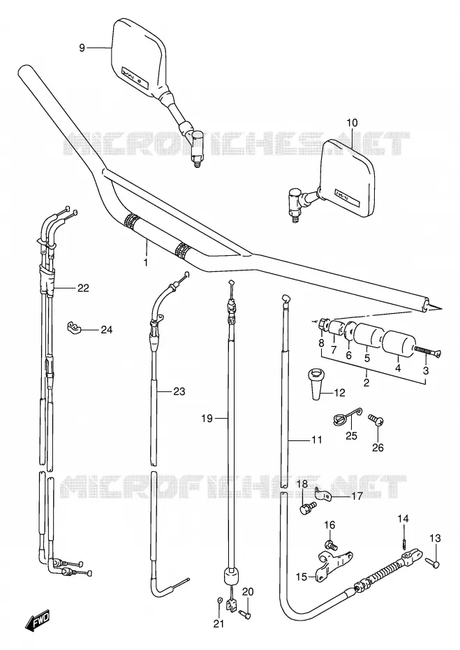 GUIDON Suzuki MOTO 650 DR 1994  DR650REUR(E2)