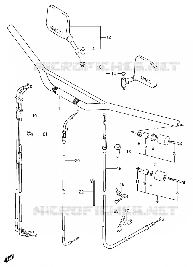 GUIDON Suzuki MOTO 650 DR 2005  DR650SEK5(E3/E28)