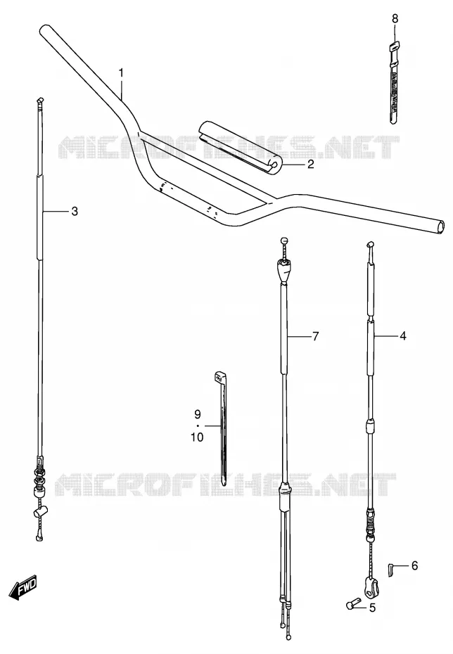 GUIDON Suzuki MOTO 80 DS 1998  DS80W(E3/E28)