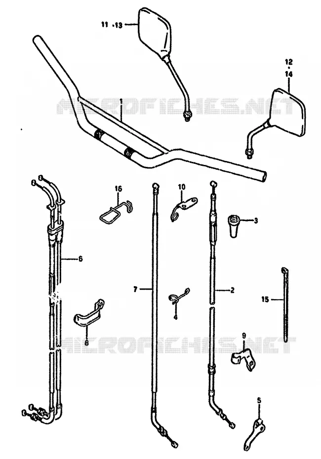 GUIDON (VOIR NOTE) Suzuki MOTO 350 DR 1994  DR350SHR(L/M/N/P/R)