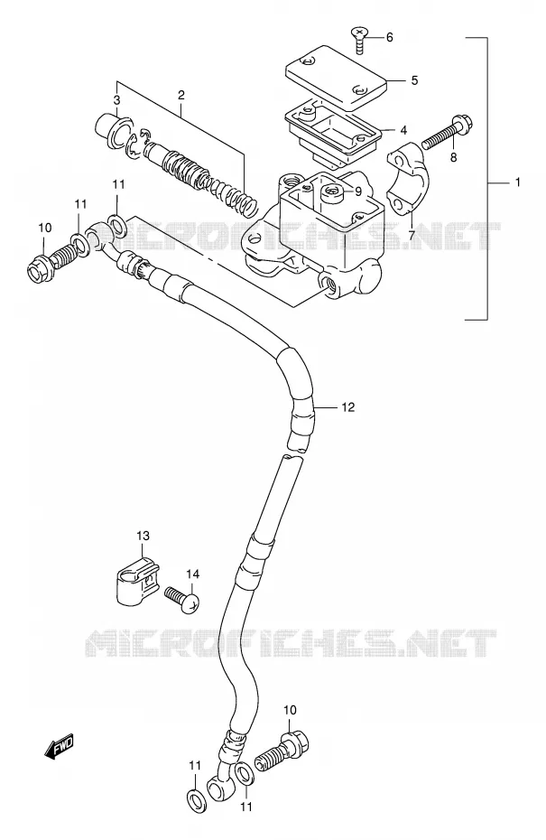 MAITRE CYLINDRE AVANT Suzuki MOTO 125 DR 1998  DR125SEW(E4)