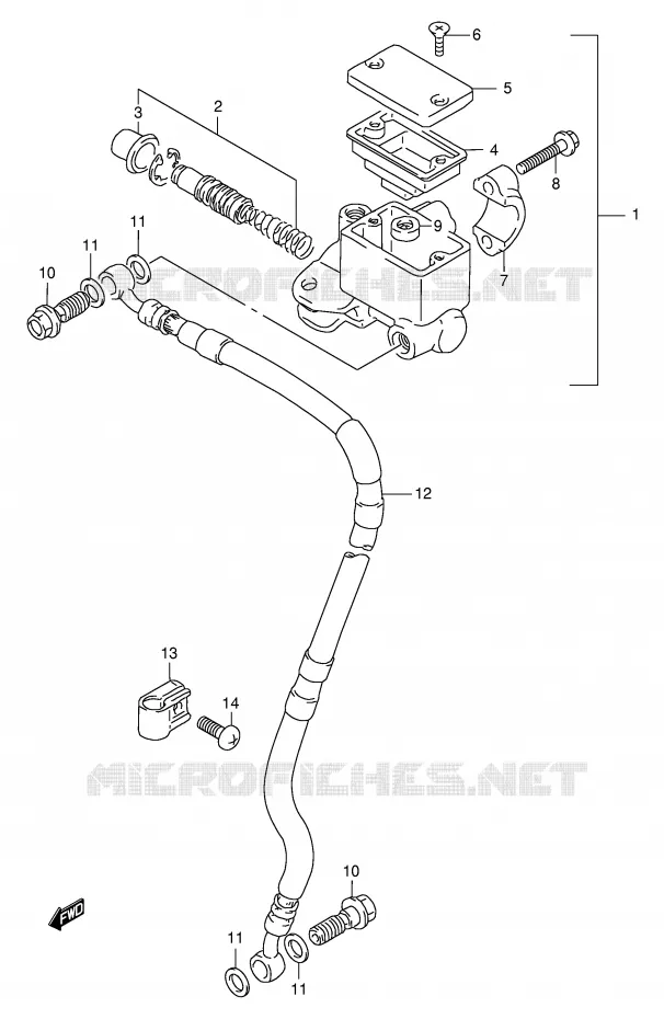 MAITRE CYLINDRE AVANT Suzuki MOTO 125 DR 2002  DR125SEK2(E2)