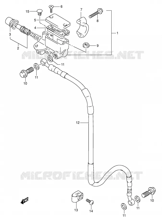 MAITRE CYLINDRE AVANT Suzuki MOTO 350 DR 1992  DR350N(E1)