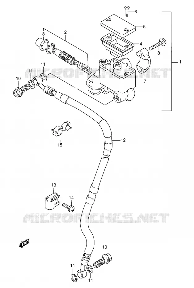 MAITRE CYLINDRE AVANT Suzuki MOTO 350 DR 1999  DR350SEX(E2)