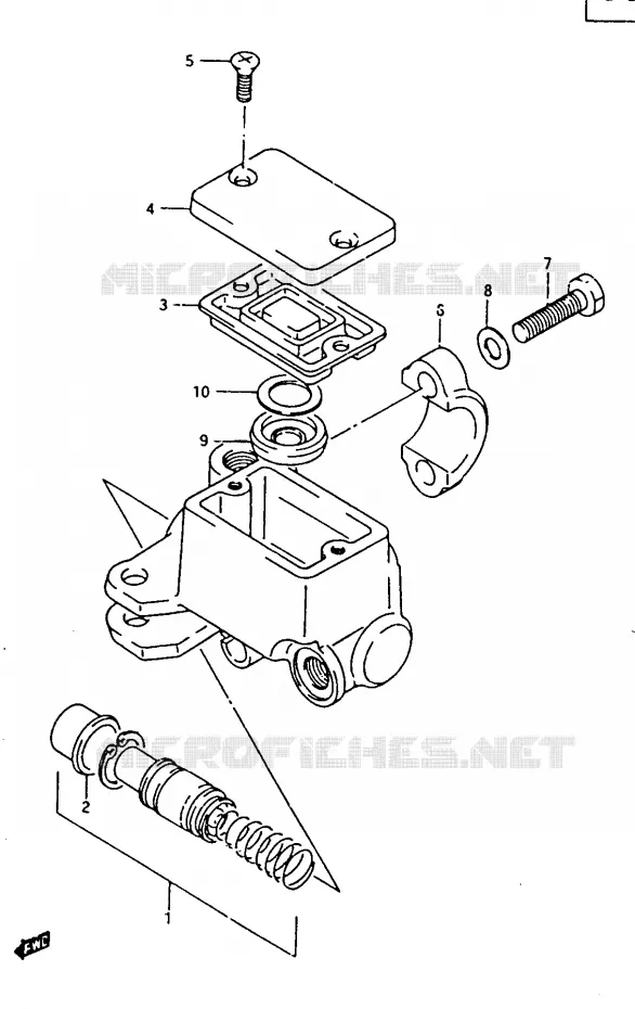 MAITRE CYLINDRE AVANT Suzuki MOTO 500 DR 1987  DR500RH(G/H/J)