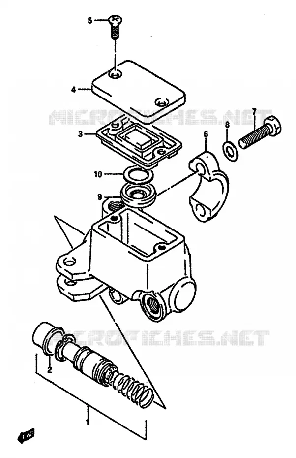 MAITRE CYLINDRE AVANT Suzuki MOTO 600 DR 1985  DR600SF(E2)