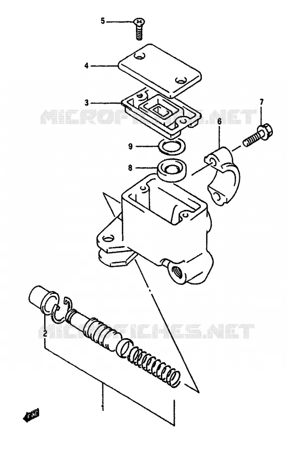 MAITRE CYLINDRE AVANT Suzuki MOTO 650 DR 1990  DR650RSUL(L/M)