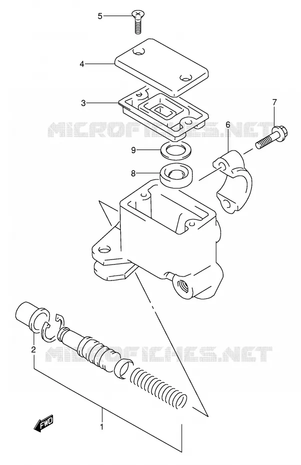 MAITRE CYLINDRE AVANT Suzuki MOTO 650 DR 1994  DR650RSER(E4)