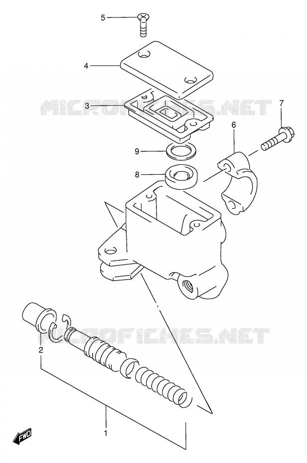 MAITRE CYLINDRE AVANT Suzuki MOTO 650 DR 1995  DR650REUS(E2)