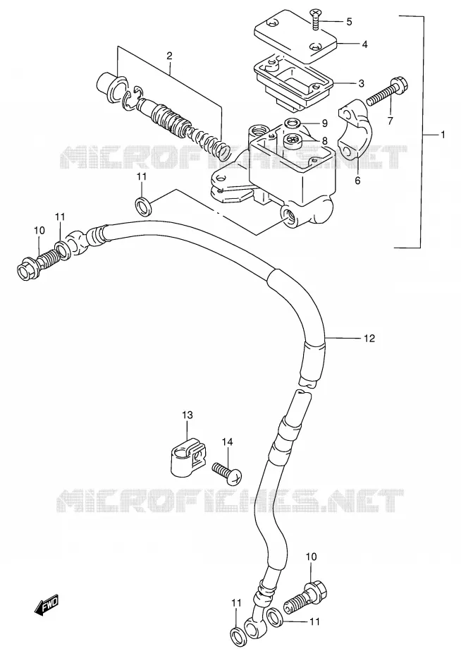 MAITRE CYLINDRE AVANT Suzuki MOTO 650 DR 1998  DR650SEW(E4)