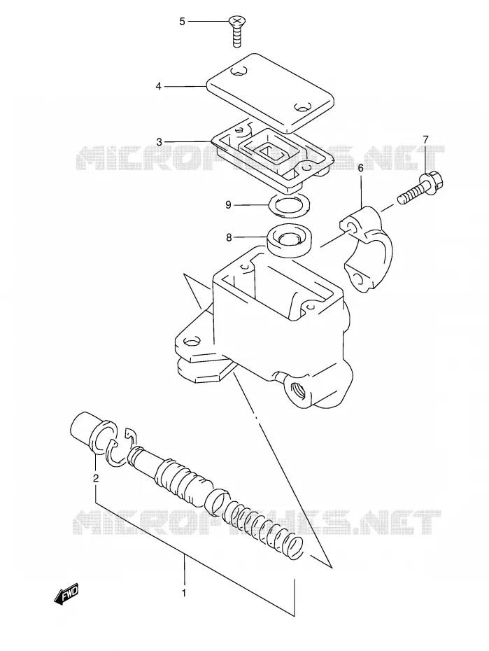 MAITRE CYLINDRE AVANT Suzuki MOTO 800 DR 1992  DR800SN(E4)