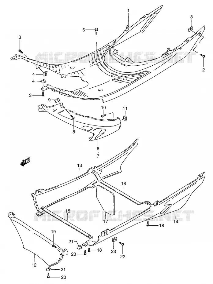 MARCHE PIEDS (AE50RP/RR/RS/RT/RV) Suzuki SCOOTER 50 AE 1995  AE50RS(E28)