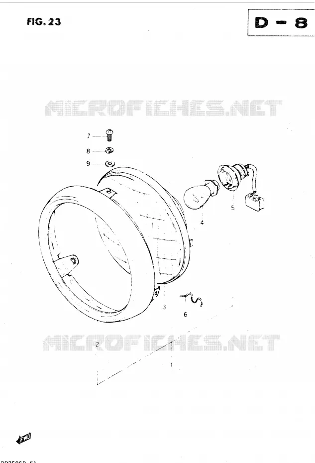 PHARE Suzuki MOTO 250 DR 1982  DR250SZ(E1)