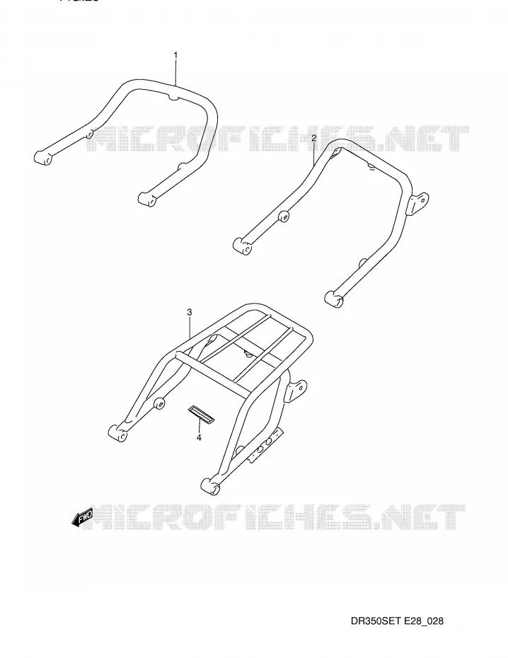 POIGNEE ARRIERE Suzuki MOTO 350 DR 1995  DR350SES(E28)