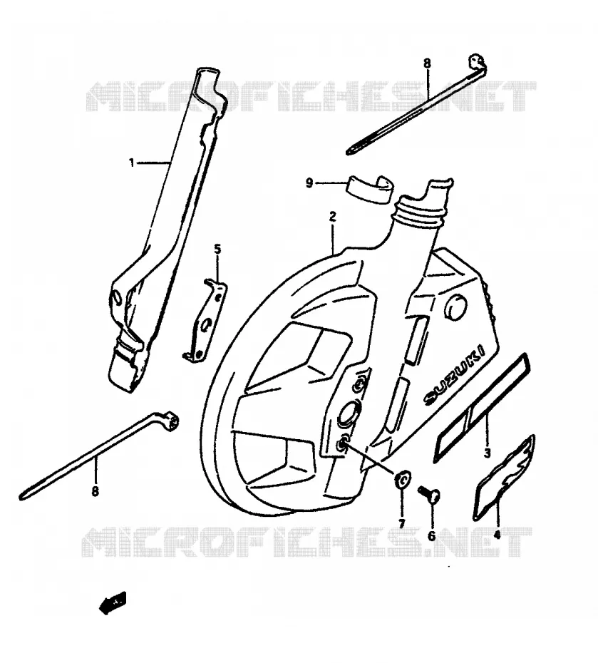 PROTECTIONS DE FOURCHE Suzuki MOTO 650 DR 1991  DR650RSM(L/M)