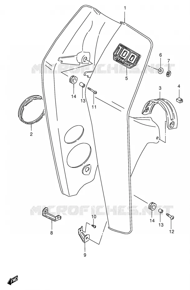 PROTEGE JAMBES (MODELE X/Y) Suzuki SCOOTER 100 FB 1994  FB100R(E71)