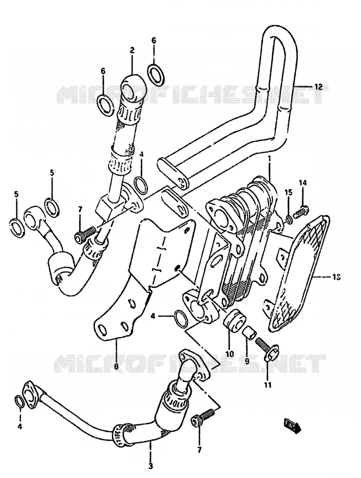 RADIATEUR D'HUILE (OPTIONNEL,EXCEPT E18) Suzuki MOTO 350 DR 1993  DR350SHP(L/M/N/P/R)