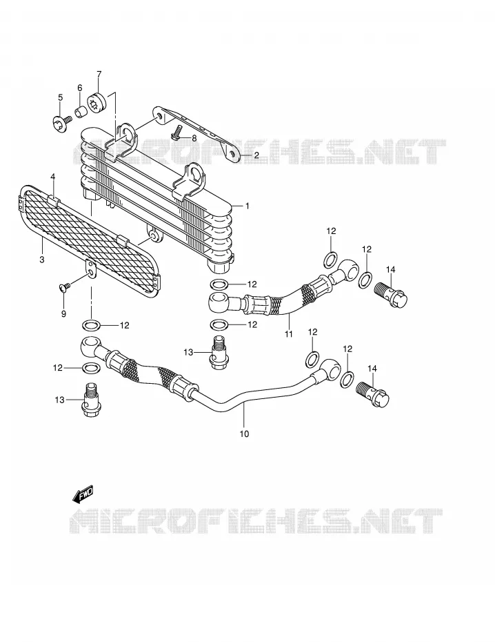 RADIATEUR D'HUILE Suzuki MOTO 650 V-STROM 2004  DL650U3K4(E2)