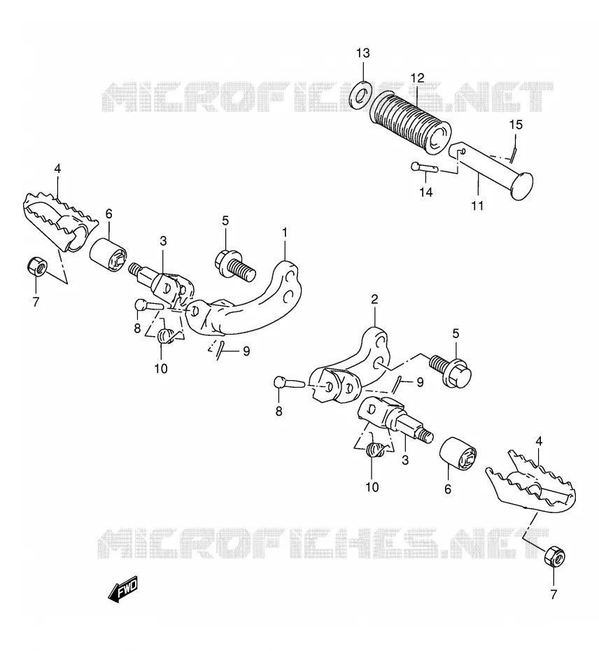 REPOSE PIED Suzuki MOTO 125 DR 1999  DR125SEUX(E4)
