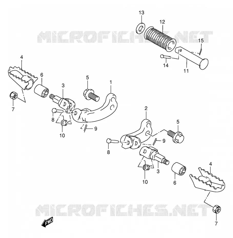 REPOSE PIED Suzuki MOTO 125 DR 2002  DR125SEK2(E2)
