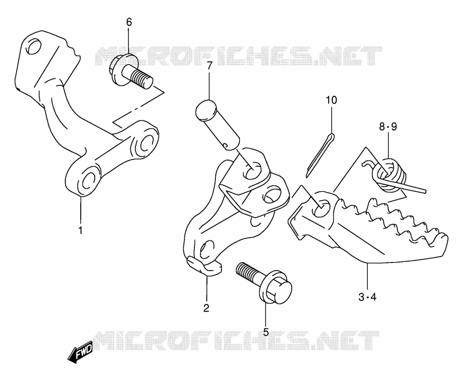 REPOSE PIED Suzuki MOTO 350 DR 1991  DR350M(E1)