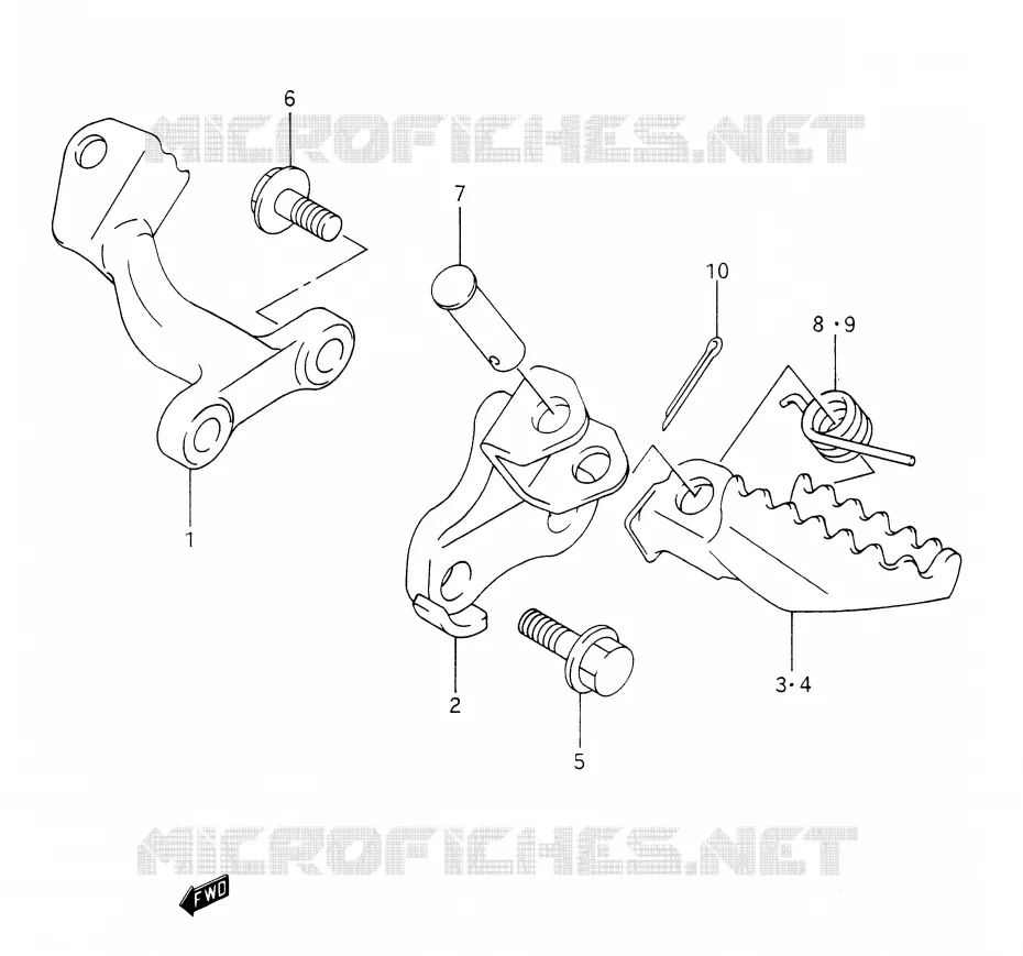 REPOSE PIED Suzuki MOTO 350 DR 1991  DR350M(E28)